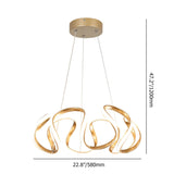 Rola Gold LED Unique Geometric Pendant Light Haning Ceiling Light
