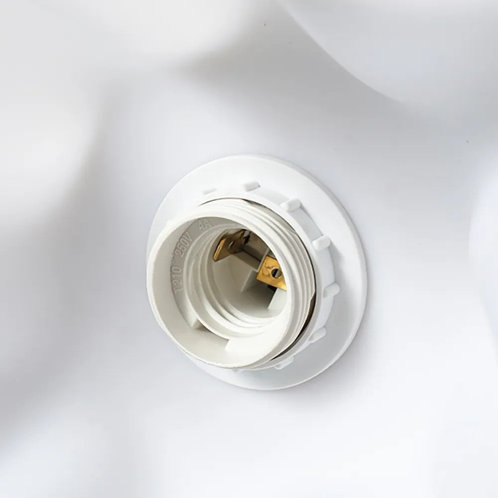 White Acrylic Pendant Light Chandelier in Flower Shape