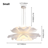 White Acrylic Pendant Light Chandelier in Flower Shape