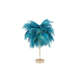 White Feather Gold Table Lamp Unique Modern Style