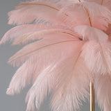 White Feather Gold Table Lamp Unique Modern Style