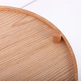 Modern Round Wood Rotating Tray Coffee Table with Storage & Metal Legs in Black-Richsoul-Coffee Tables,Furniture,Living Room Furniture