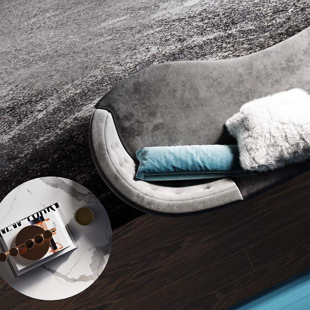 Modern 102.4" Gray Velvet Upholstered 4-Seater Sofa with Gold Legs & Solid Wood Frame-Richsoul-Furniture,Living Room Furniture,Sofas & Loveseats