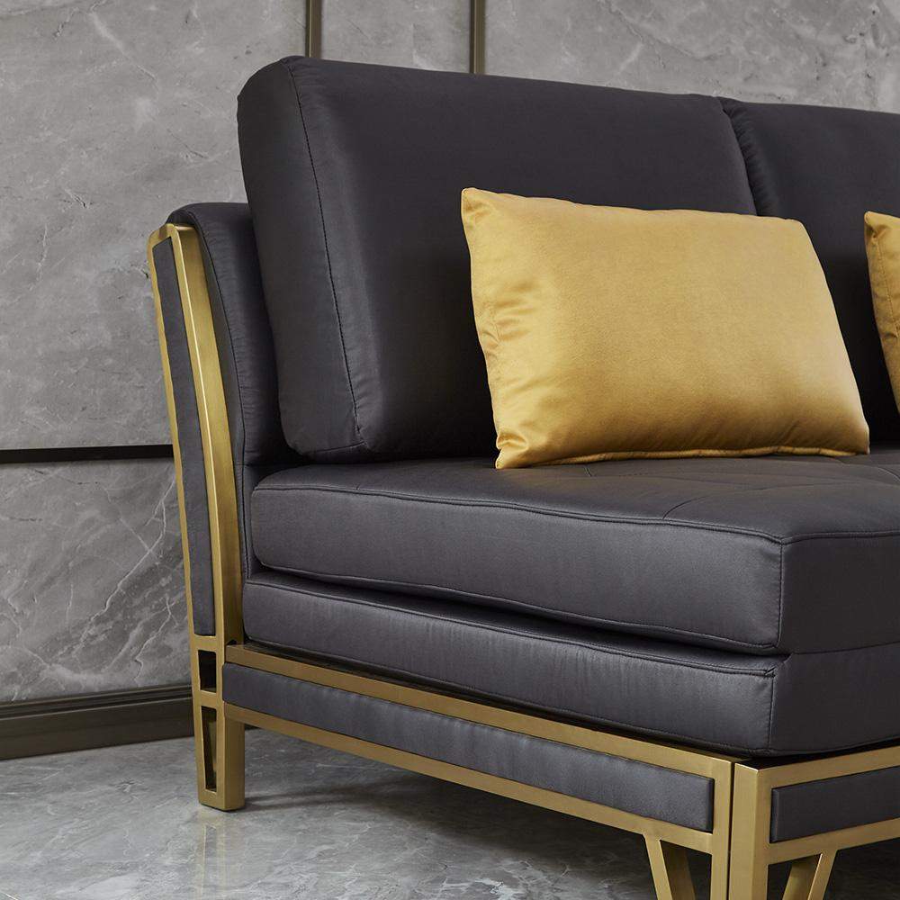 Modern Black Convertible Sofa Bed of Tufted Fabric Upholstery in Medium-Richsoul-Daybeds,Furniture,Living Room Furniture