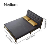 Modern Black Convertible Sofa Bed of Tufted Fabric Upholstery in Medium-Richsoul-Daybeds,Furniture,Living Room Furniture