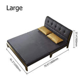 Modern Black Convertible Sofa Bed of Tufted Fabric Upholstery in Medium-Richsoul-Daybeds,Furniture,Living Room Furniture