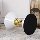 Modern Round Black End Table of Hourglass Fiberglass in Small-Richsoul-End & Side Tables,Furniture,Living Room Furniture