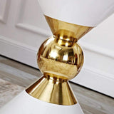 Modern Round Black End Table of Hourglass Fiberglass in Small-Richsoul-End & Side Tables,Furniture,Living Room Furniture