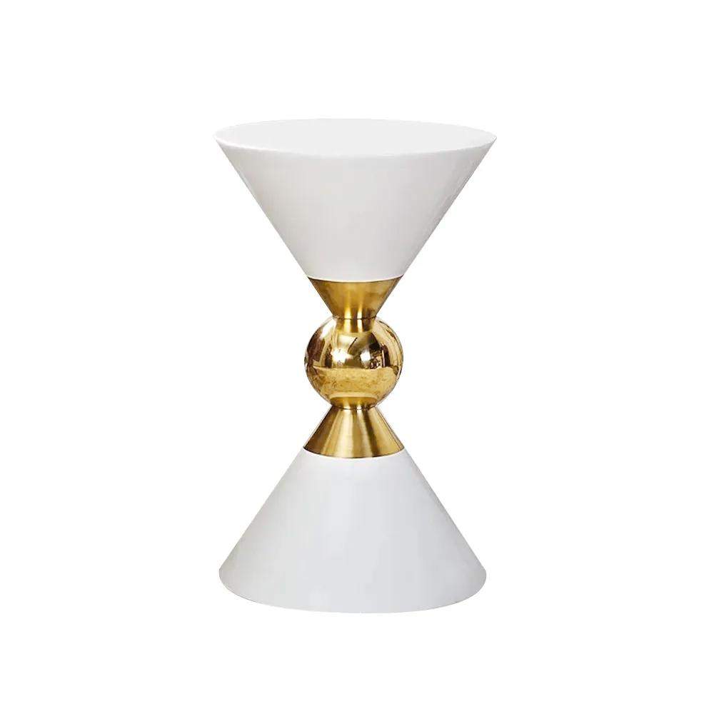 Modern Round Black End Table of Hourglass Fiberglass in Small-Richsoul-End & Side Tables,Furniture,Living Room Furniture