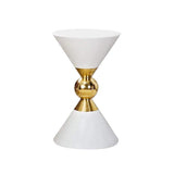 Modern Round Black End Table of Hourglass Fiberglass in Small-Richsoul-End & Side Tables,Furniture,Living Room Furniture