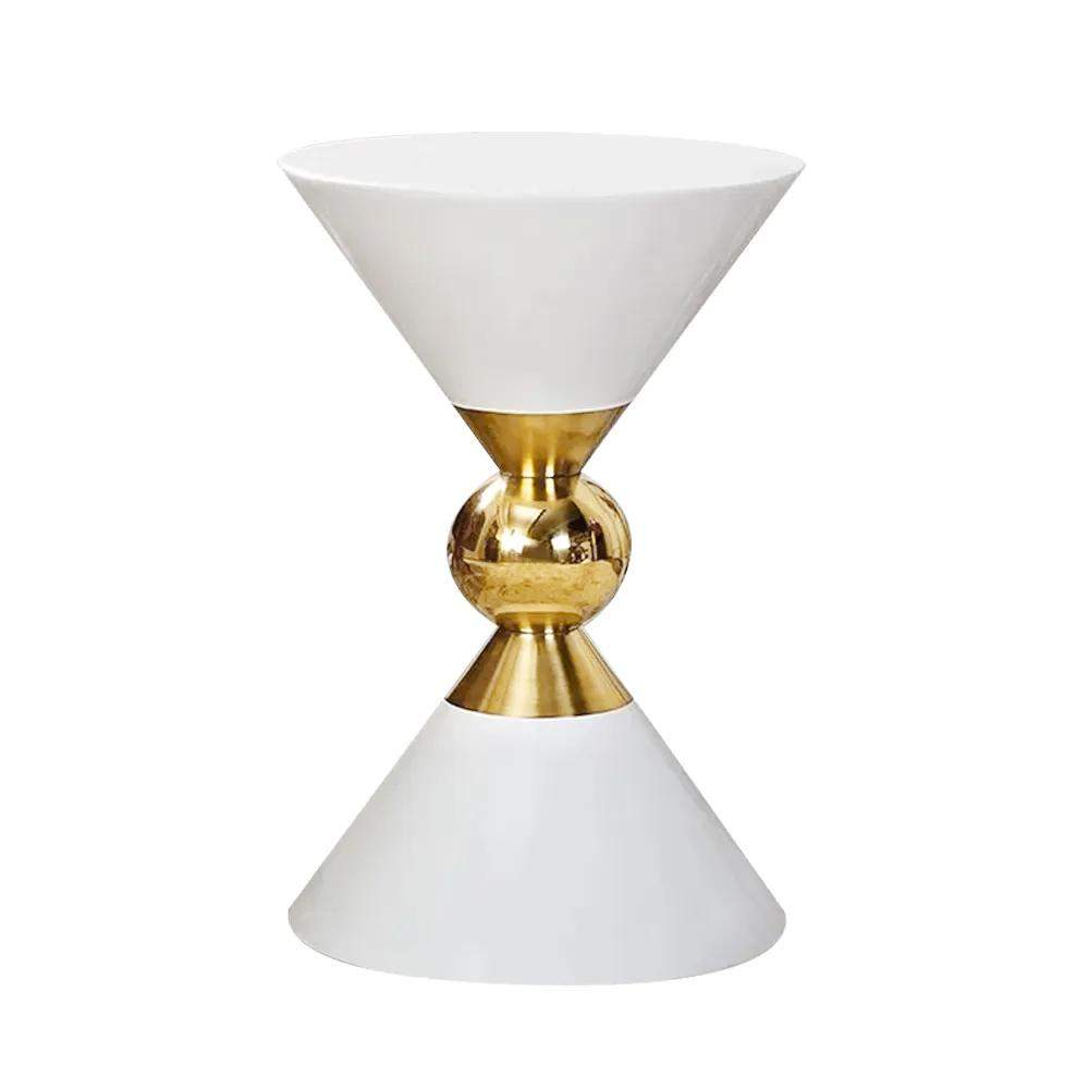 Modern Round Black End Table of Hourglass Fiberglass in Small-Richsoul-End & Side Tables,Furniture,Living Room Furniture