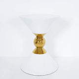 Modern Round Black End Table of Hourglass Fiberglass in Small-Richsoul-End & Side Tables,Furniture,Living Room Furniture