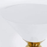 Modern Round Black End Table of Hourglass Fiberglass in Small-Richsoul-End & Side Tables,Furniture,Living Room Furniture