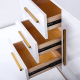 White Modern 59" Wood Sideboard with Drawers Kitchen Buffet Cabinet