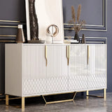 60" Contemporary Sideboard Buffet 4-Door Sideboard Table Kitchen Buffet Table