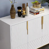 60" Contemporary Sideboard Buffet 4-Door Sideboard Table Kitchen Buffet Table
