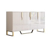 60" Contemporary Sideboard Buffet 4-Door Sideboard Table Kitchen Buffet Table