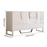 60" Contemporary Sideboard Buffet 4-Door Sideboard Table Kitchen Buffet Table
