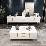 Aro Modern White Wood TV Stand with 2 Drawers & 4 Doors Media Console for 80" TVs-Richsoul-Furniture,Living Room Furniture,TV Stands