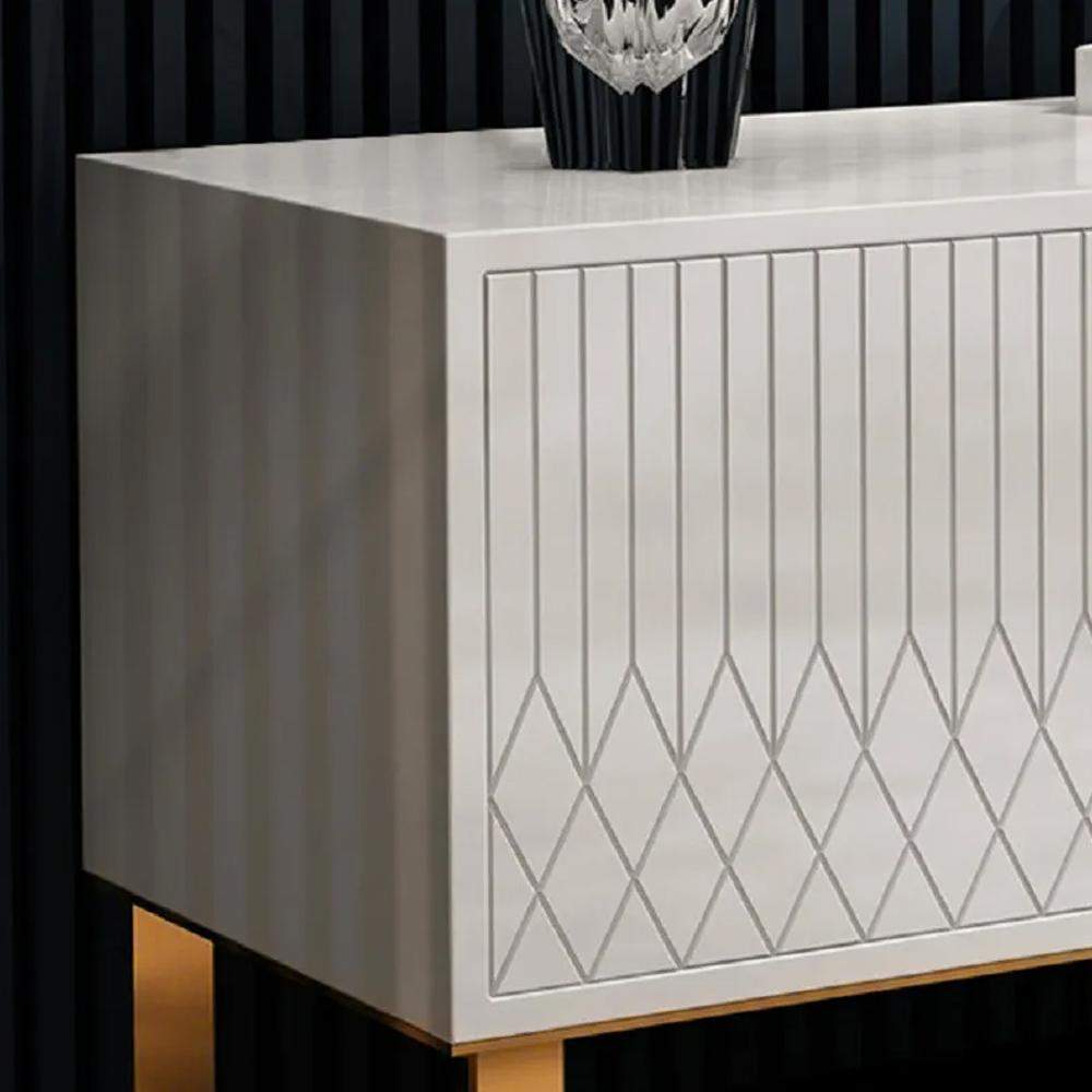 Aro Modern White Wood TV Stand with 2 Drawers & 4 Doors Media Console for 80" TVs-Richsoul-Furniture,Living Room Furniture,TV Stands