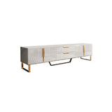 Aro Modern White Wood TV Stand with 2 Drawers & 4 Doors Media Console for 80" TVs-Richsoul-Furniture,Living Room Furniture,TV Stands