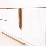 Aro Modern White Wood TV Stand with 2 Drawers & 4 Doors Media Console for 80" TVs-Richsoul-Furniture,Living Room Furniture,TV Stands