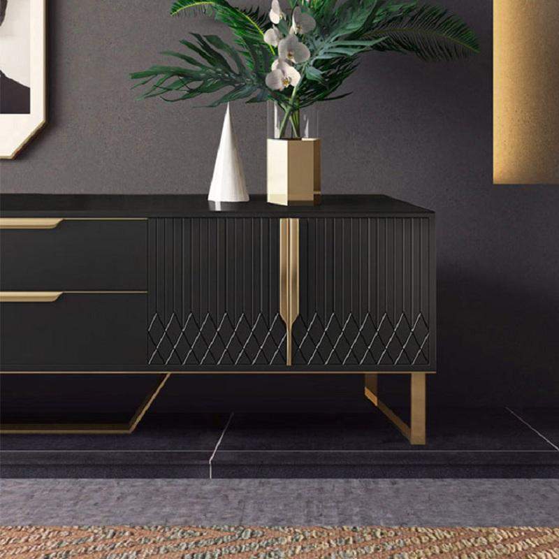 Aro Modern White Wood TV Stand with 2 Drawers & 4 Doors Media Console for 80" TVs-Richsoul-Furniture,Living Room Furniture,TV Stands