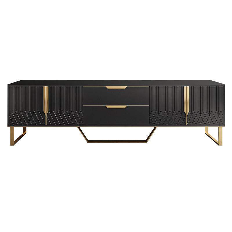 Aro Modern White Wood TV Stand with 2 Drawers & 4 Doors Media Console for 80" TVs-Richsoul-Furniture,Living Room Furniture,TV Stands