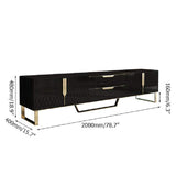 Aro Modern White Wood TV Stand with 2 Drawers & 4 Doors Media Console for 80" TVs-Richsoul-Furniture,Living Room Furniture,TV Stands