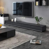 Modern 94 Inch Black TV Stand Rectangle Media Stand Wood TV Console with 4 Drawers-Richsoul-Furniture,Living Room Furniture,TV Stands