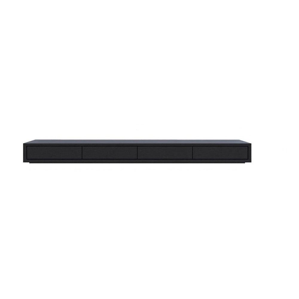 Modern 94 Inch Black TV Stand Rectangle Media Stand Wood TV Console with 4 Drawers-Richsoul-Furniture,Living Room Furniture,TV Stands