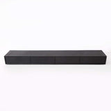 Modern 94 Inch Black TV Stand Rectangle Media Stand Wood TV Console with 4 Drawers-Richsoul-Furniture,Living Room Furniture,TV Stands