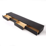 Modern 94 Inch Black TV Stand Rectangle Media Stand Wood TV Console with 4 Drawers-Richsoul-Furniture,Living Room Furniture,TV Stands