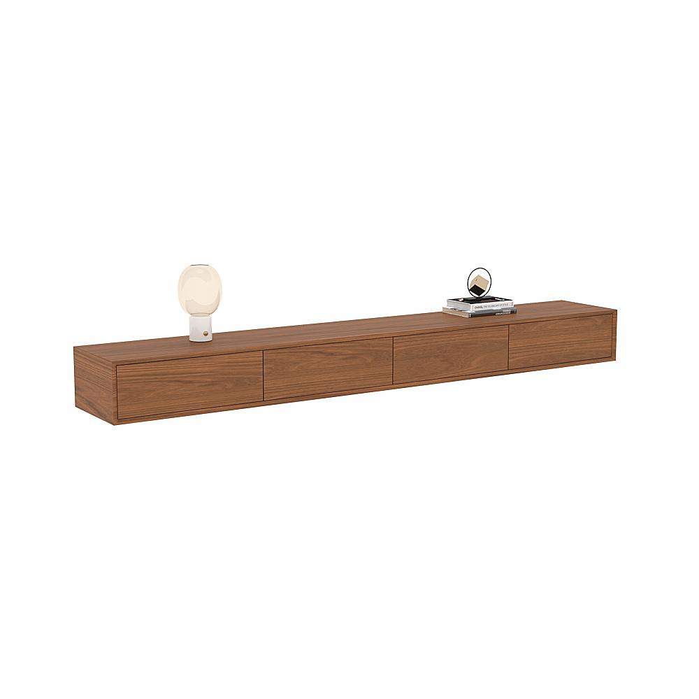 Modern 94 Inch Black TV Stand Rectangle Media Stand Wood TV Console with 4 Drawers-Richsoul-Furniture,Living Room Furniture,TV Stands
