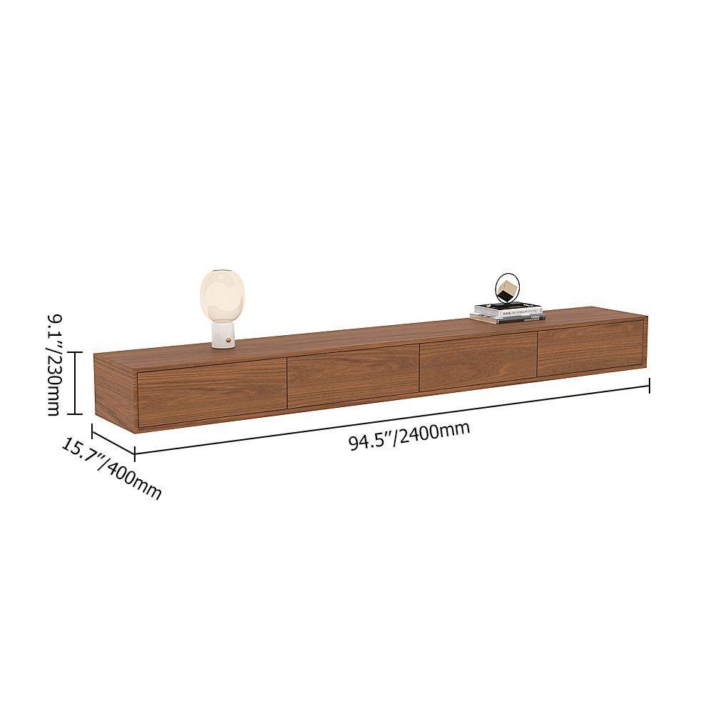 Modern 94 Inch Black TV Stand Rectangle Media Stand Wood TV Console with 4 Drawers-Richsoul-Furniture,Living Room Furniture,TV Stands