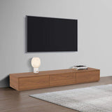 Modern 94 Inch Black TV Stand Rectangle Media Stand Wood TV Console with 4 Drawers-Richsoul-Furniture,Living Room Furniture,TV Stands