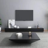 Modern 94 Inch Black TV Stand Rectangle Media Stand Wood TV Console with 4 Drawers-Richsoul-Furniture,Living Room Furniture,TV Stands