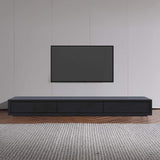 Modern 94 Inch Black TV Stand Rectangle Media Stand Wood TV Console with 4 Drawers-Richsoul-Furniture,Living Room Furniture,TV Stands