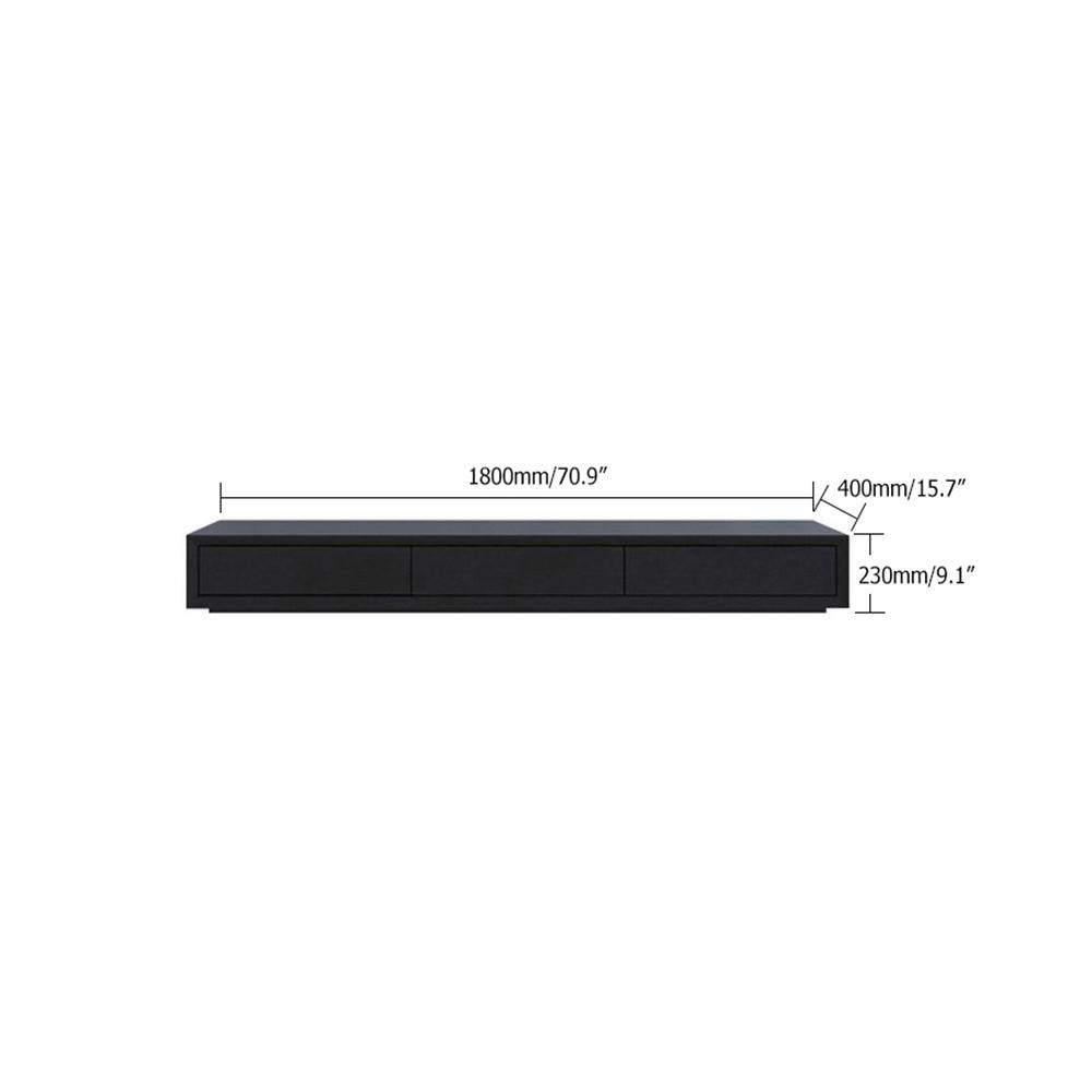 Modern 94 Inch Black TV Stand Rectangle Media Stand Wood TV Console with 4 Drawers-Richsoul-Furniture,Living Room Furniture,TV Stands