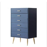 4 Drawer Chest Dresser Storage Chest Blue Accent Cabinet for Bedroom-Richsoul-Cabinets & Chests,Furniture,Living Room Furniture