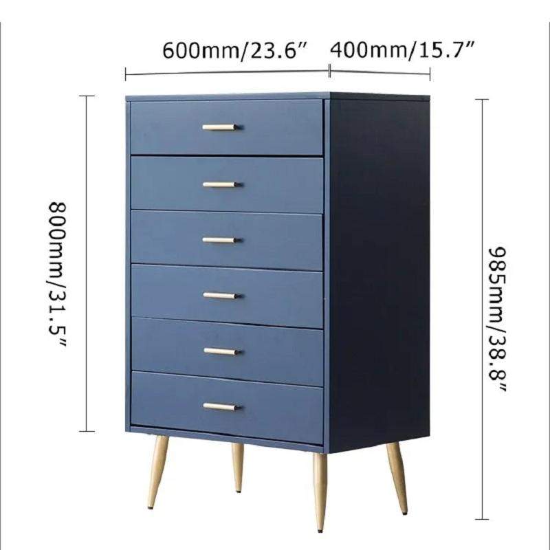 4 Drawer Chest Dresser Storage Chest Blue Accent Cabinet for Bedroom-Richsoul-Cabinets & Chests,Furniture,Living Room Furniture
