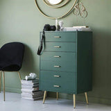 4 Drawer Chest Dresser Storage Chest Blue Accent Cabinet for Bedroom-Richsoul-Cabinets & Chests,Furniture,Living Room Furniture
