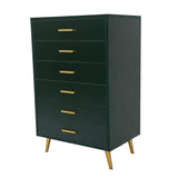 4 Drawer Chest Dresser Storage Chest Blue Accent Cabinet for Bedroom-Richsoul-Cabinets & Chests,Furniture,Living Room Furniture