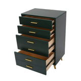 4 Drawer Chest Dresser Storage Chest Blue Accent Cabinet for Bedroom-Richsoul-Cabinets & Chests,Furniture,Living Room Furniture