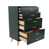 4 Drawer Chest Dresser Storage Chest Blue Accent Cabinet for Bedroom-Richsoul-Cabinets & Chests,Furniture,Living Room Furniture