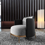 Modern Houndstooth Accent Chair Arm Chair with Linen Upholstery for Living Room Style A-Richsoul-Chairs & Recliners,Furniture,Living Room Furniture