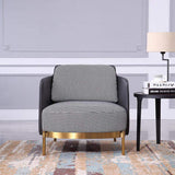 Modern Houndstooth Accent Chair Arm Chair with Linen Upholstery for Living Room Style A-Richsoul-Chairs & Recliners,Furniture,Living Room Furniture