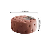 Tufted Ottoman Light Gray Velvet Ottoman Coffee Table Tufted Cocktail Ottoman Round-Richsoul-Furniture,Living Room Furniture,Ottomans & Benches