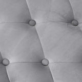 Tufted Ottoman Light Gray Velvet Ottoman Coffee Table Tufted Cocktail Ottoman Round-Richsoul-Furniture,Living Room Furniture,Ottomans & Benches