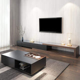 Rectangular Coffee Table with Drawer and Removable Tray top in Black & Walnut Style A-Richsoul-Coffee Tables,Furniture,Living Room Furniture